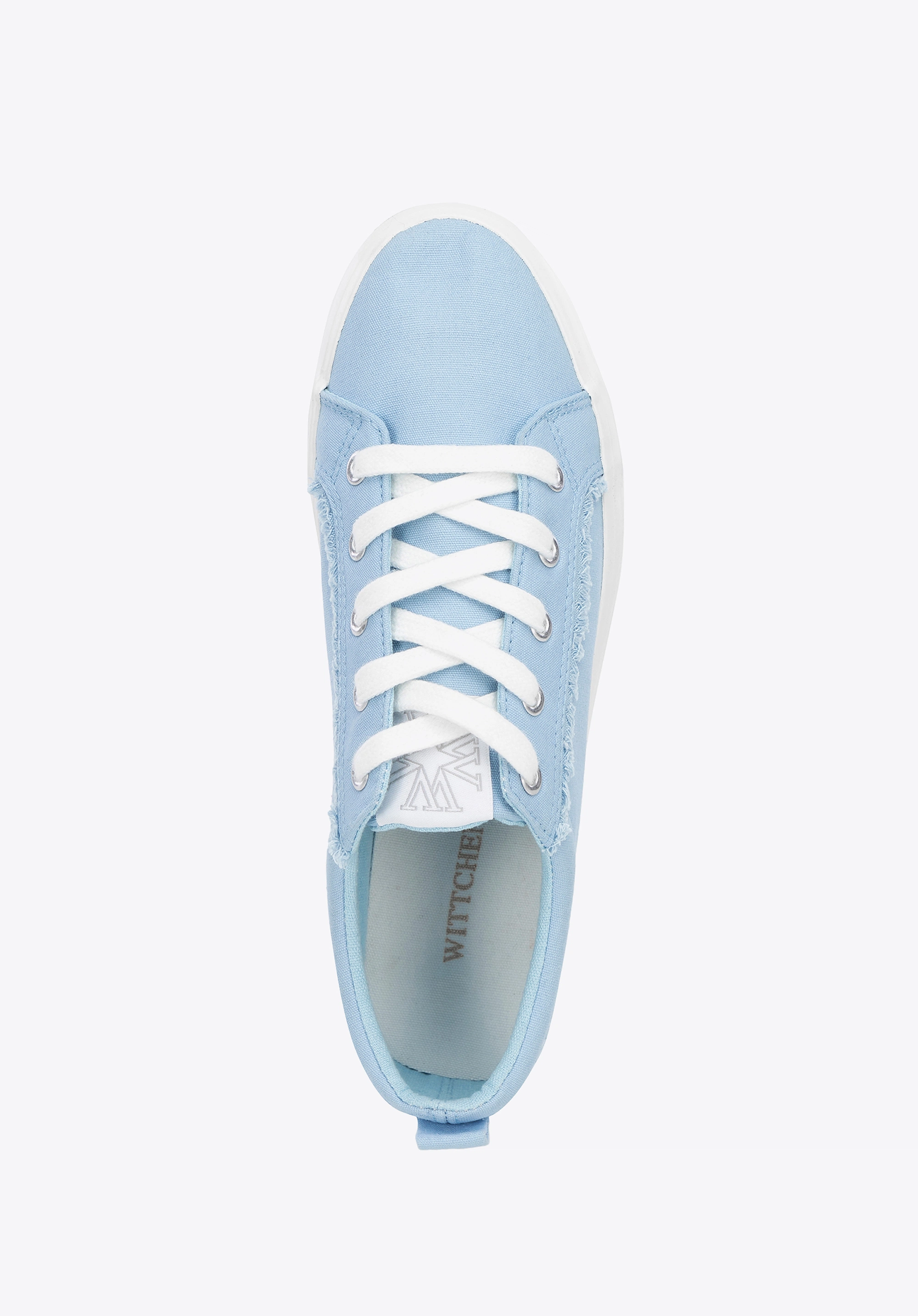 Damskie sneakersy z tkaniny niebieskie