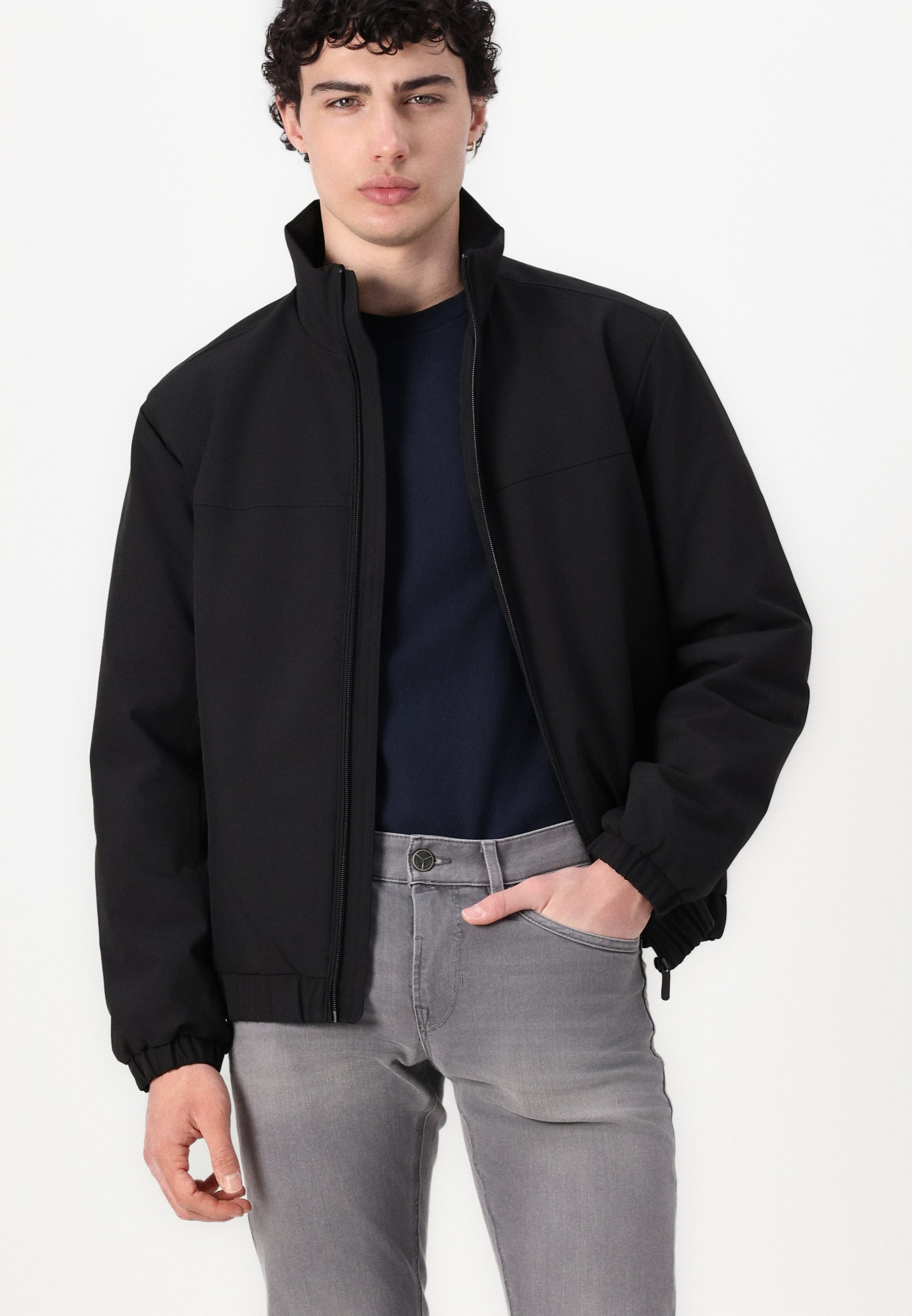 TOM TAILOR DENIM STEHPULVERBLOUSON - Wasserdichte Jacke - schwarz