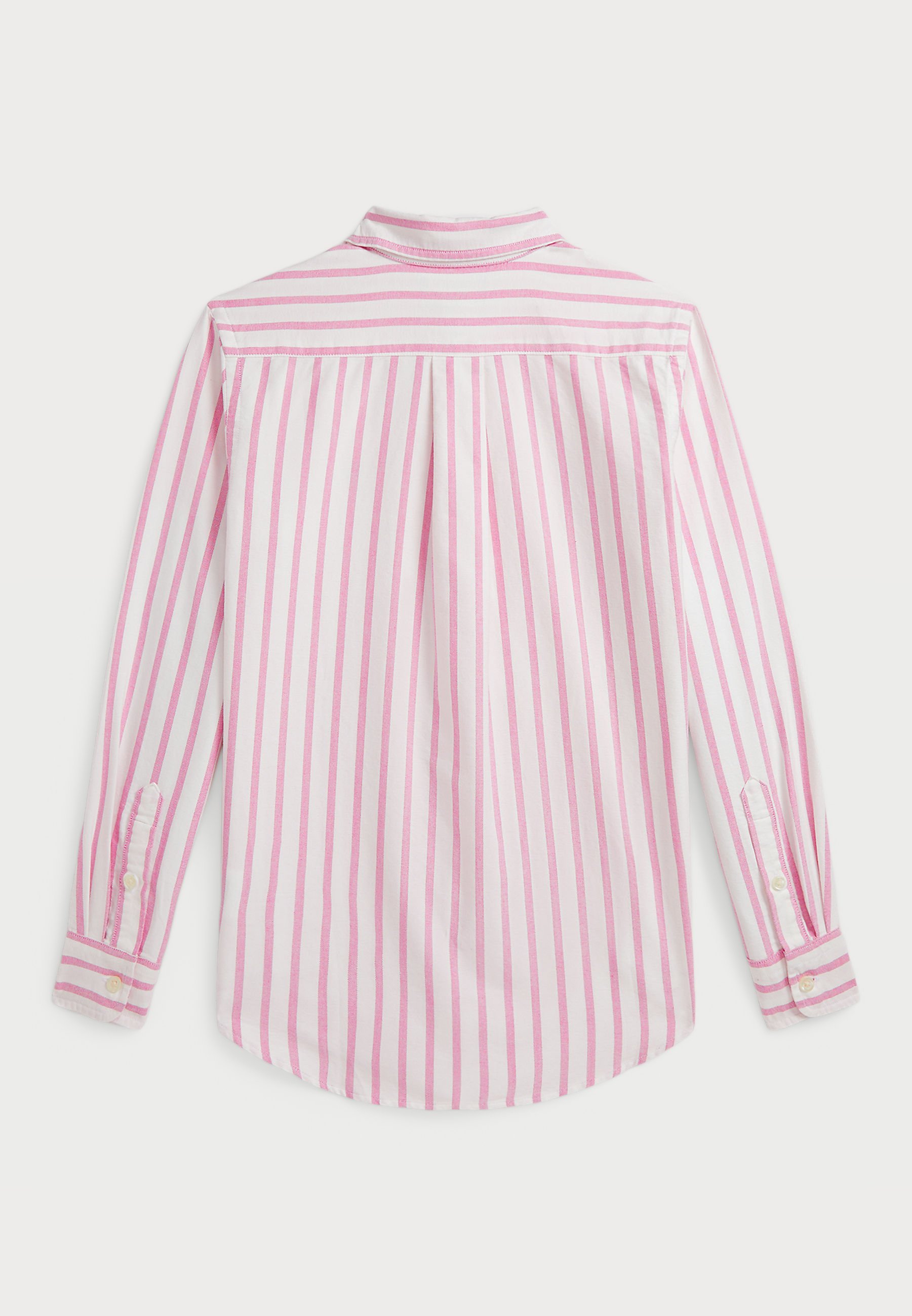Camicia Polo Ralph Lauren POLO BEAR in cotone Oxford - rosa/bianco