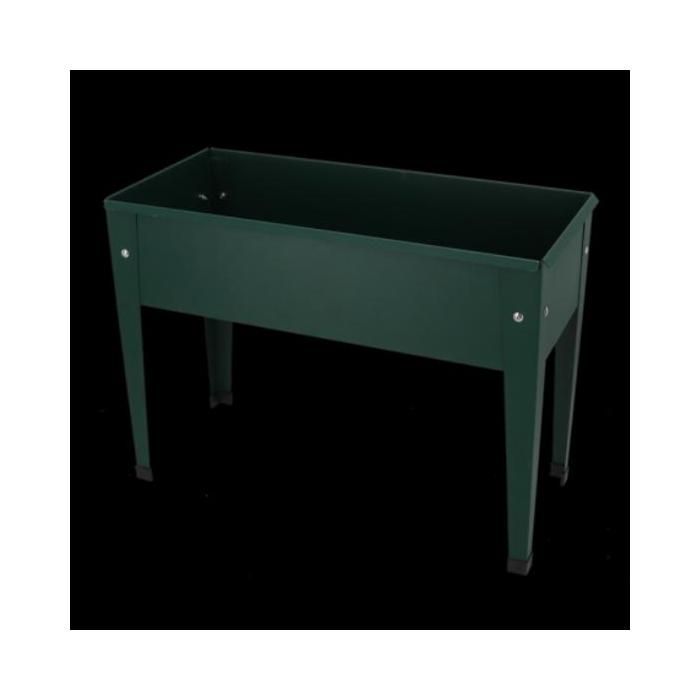 Canteiro elevado de metal para jardim - ESSCHERT'S GARDEN - Tamanho P - Cinza - C 62 x L 29 x A 45 cm - Retangular