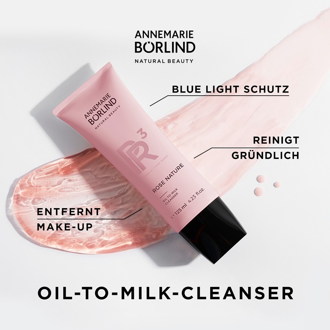 ANNEMARIE BÖRLIND tīrīšanas piens ROSE NATURE Rose Oil-to-Milk tīrīšanas piens - 125 ml