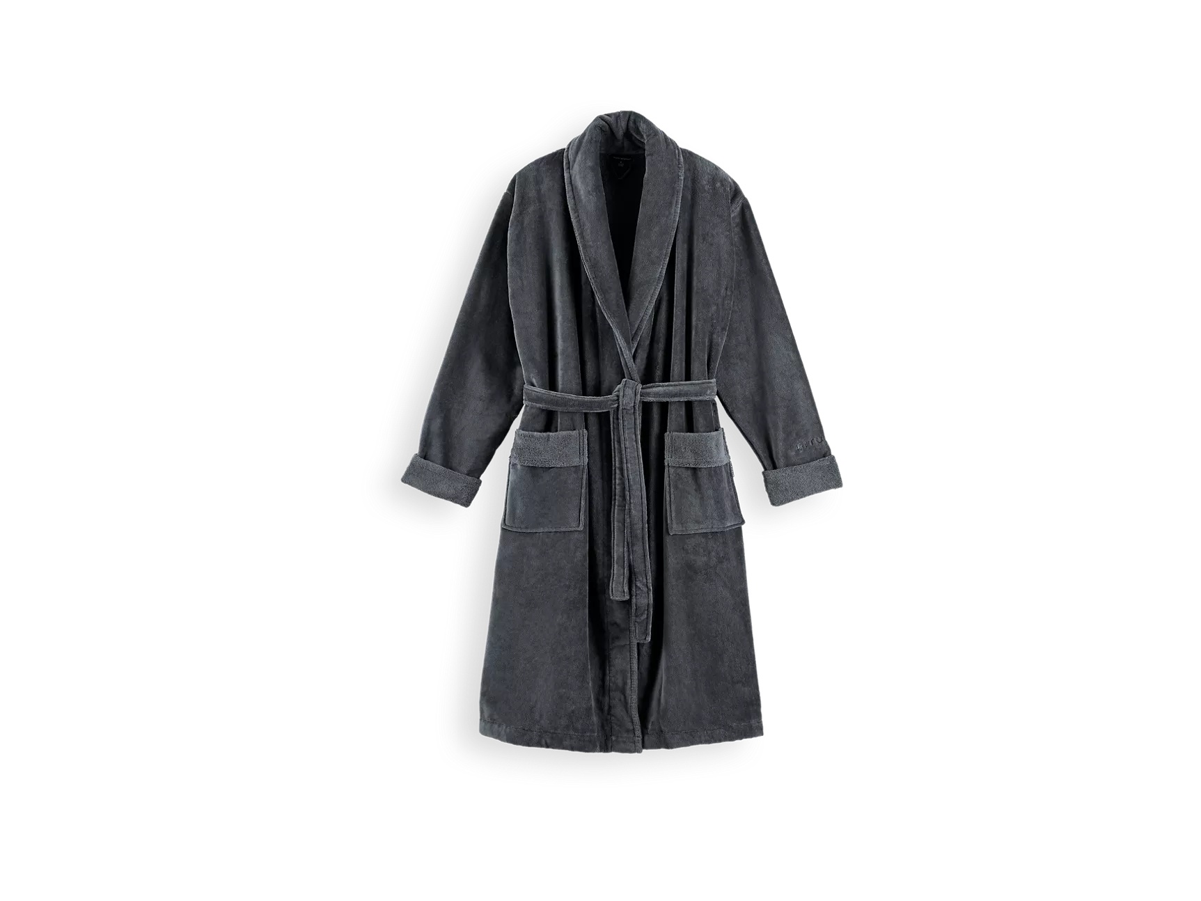 Super gluds kokvilnas halāts vīriešiem M, ogļu pelēks