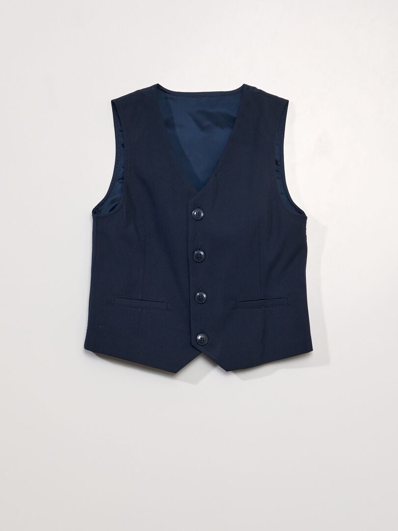 Chaleco formal sin mangas - azul