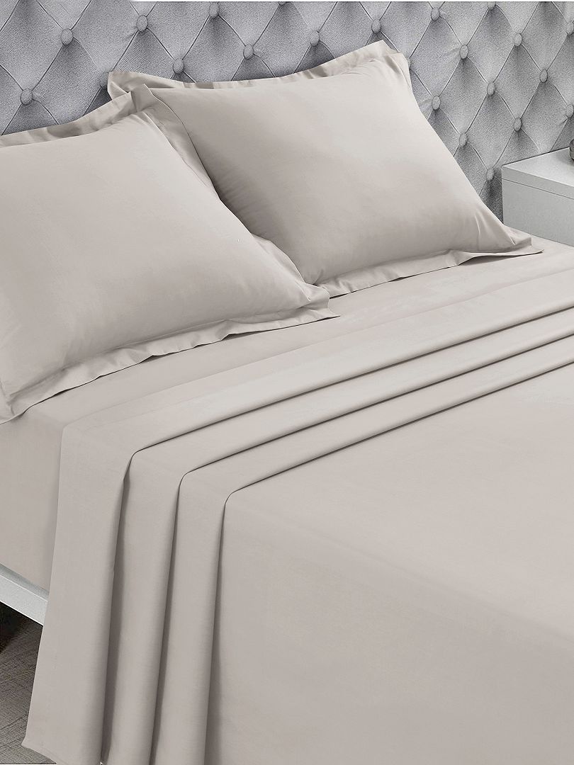 Effen plat laken - BEIGE
