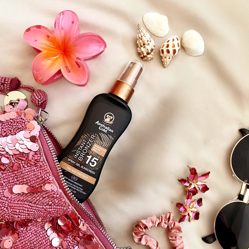Australische Gold Instant Bronzer zonnebeschermingsspray met bronzer
