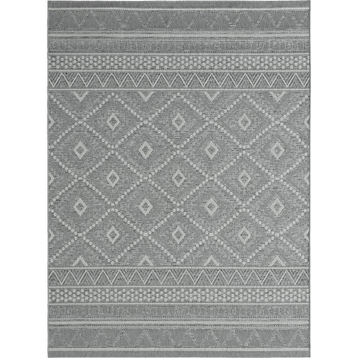 Indoor and outdoor rug - The Carpet - Ottawa - Grey - 240x340 cm - UV resistant