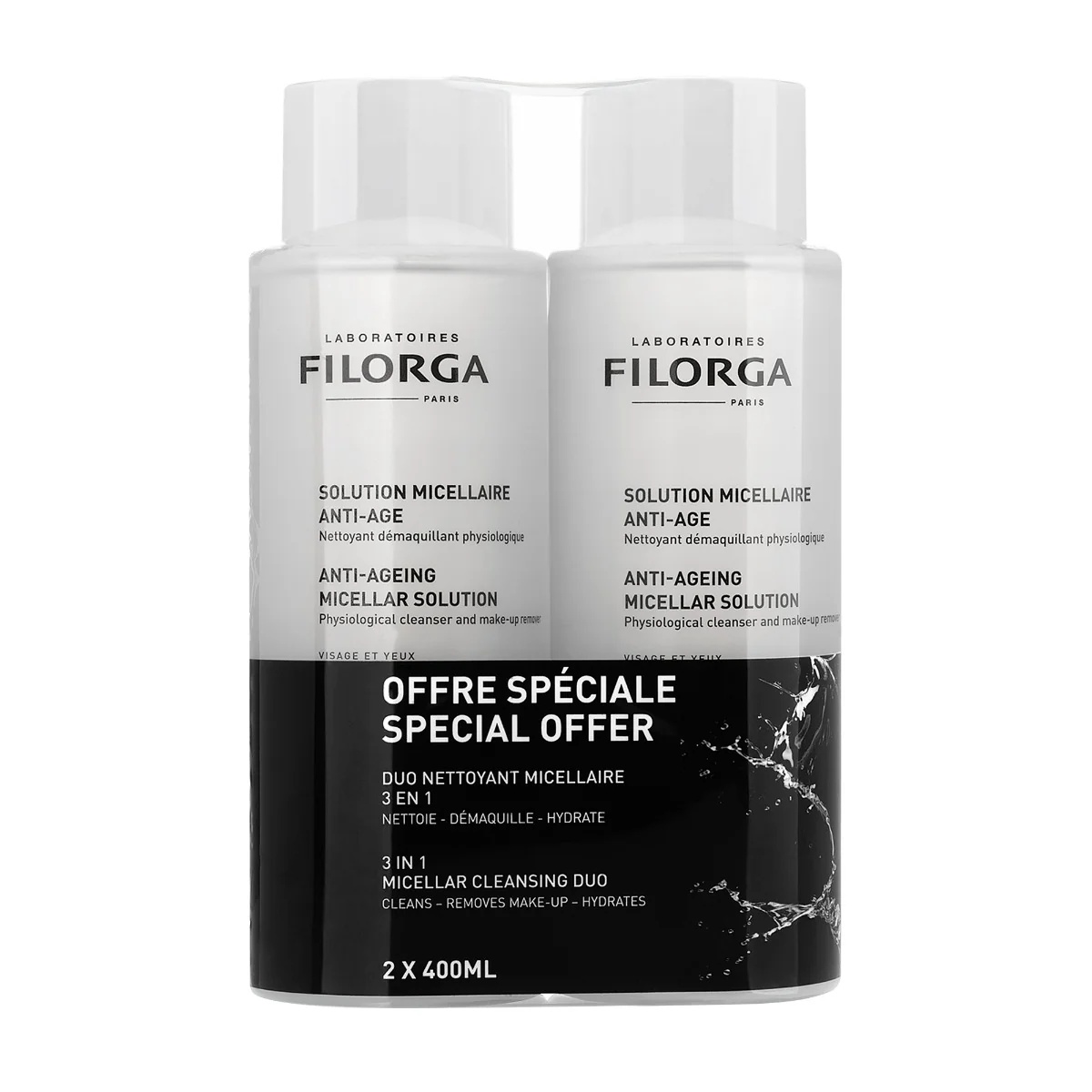 Eau micellaire FILORGA Filorga 400 ml x 2 sachets