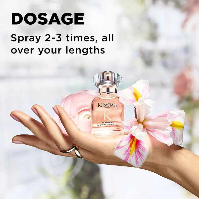 Kérastase Gloss Absolu Gloss Le Parfum, fragrância capilar para cabelos brilhantes e macios.