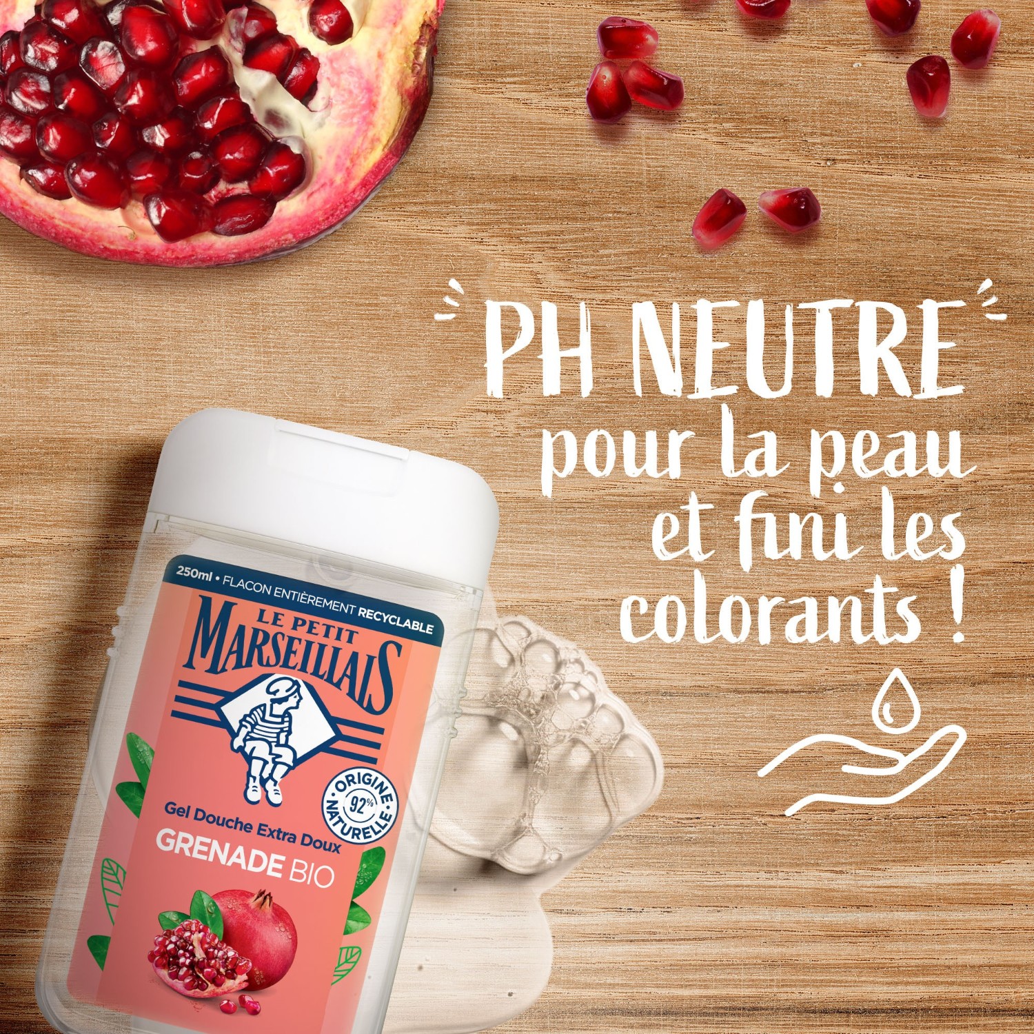 Le Petit Marseillais Gel Douche Extra Doux Grenade Mediterranee