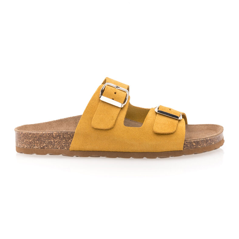 Gelbe Damensandalen / Zehenfreie Schuhe