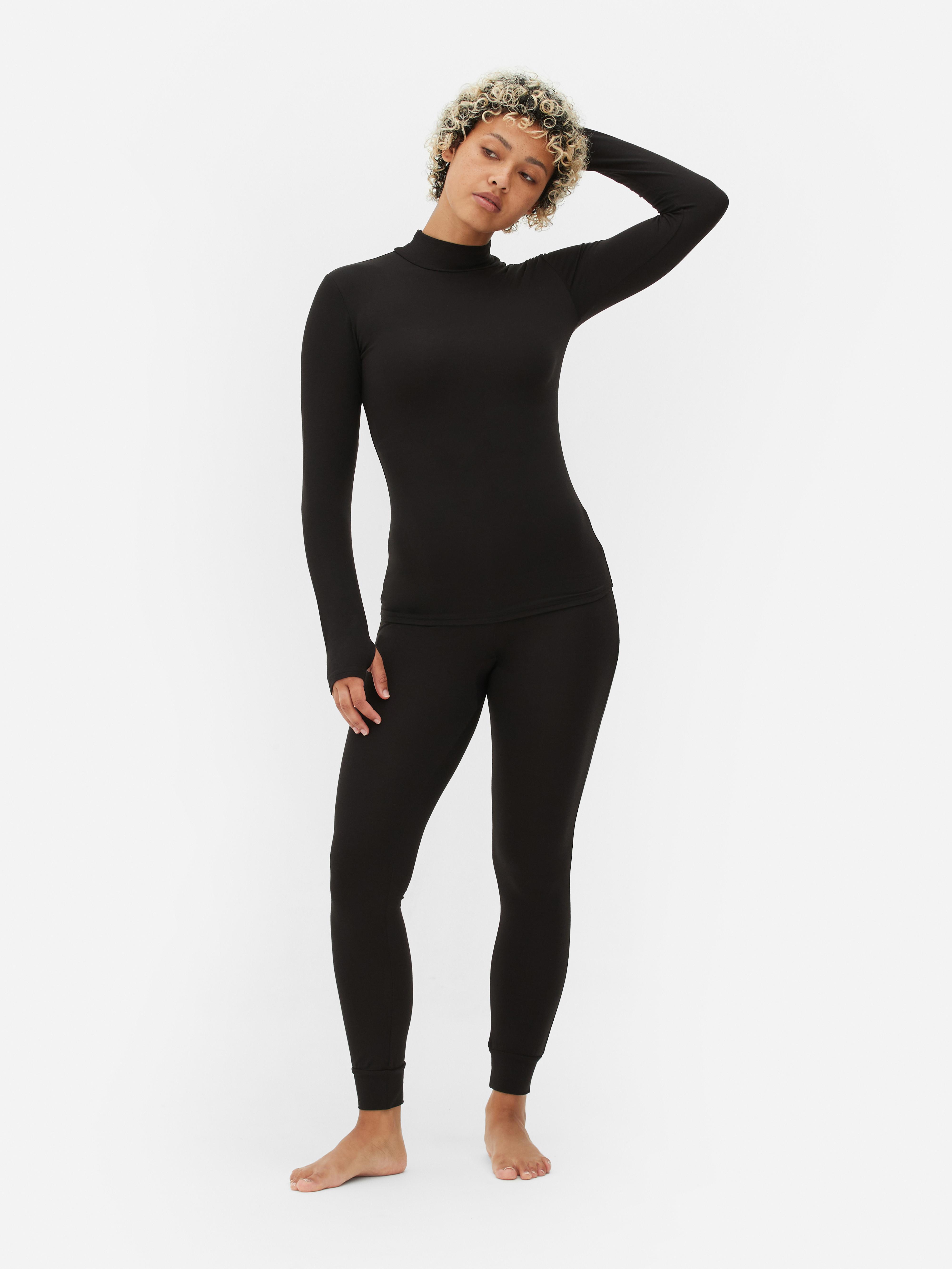 Thermoshirt mit hohem Kragen und langen Ärmeln, figurbetont