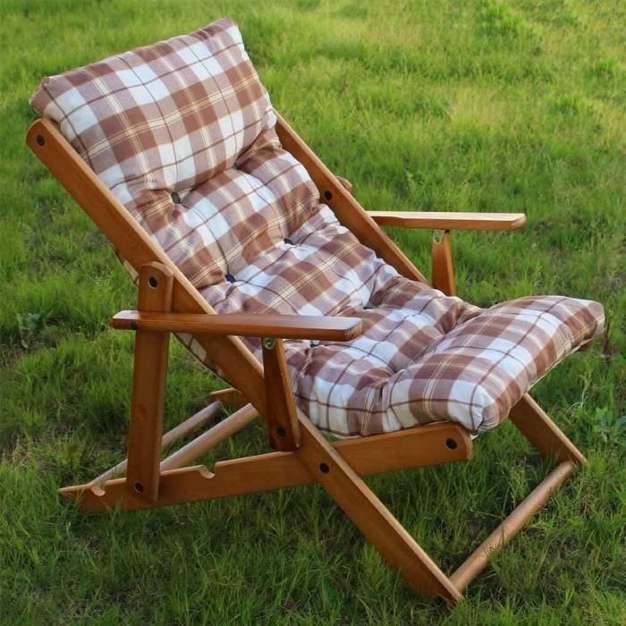 Poltrona relax - MARCA - Modello - 3 posizioni - Cuscino sfoderabile - Legno massello