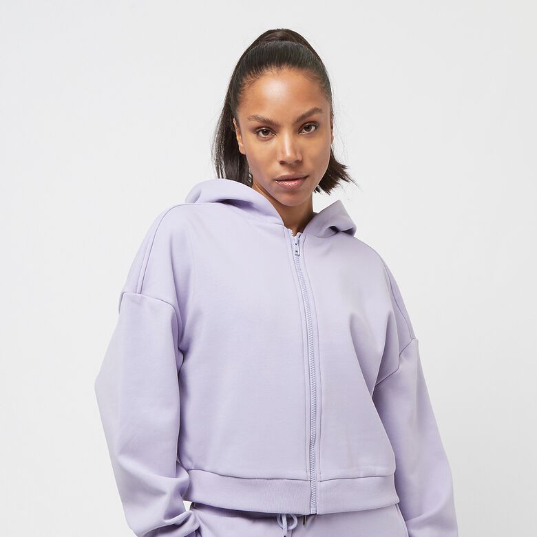 Sudadera con capucha y cremallera corta y cómoda