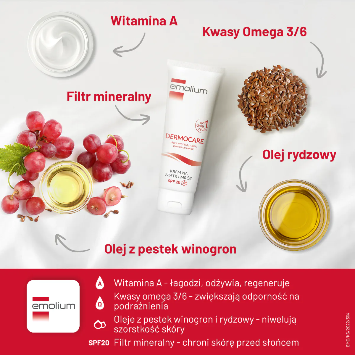 Emolium Krem ochronny na wiatr i mróz SPF20