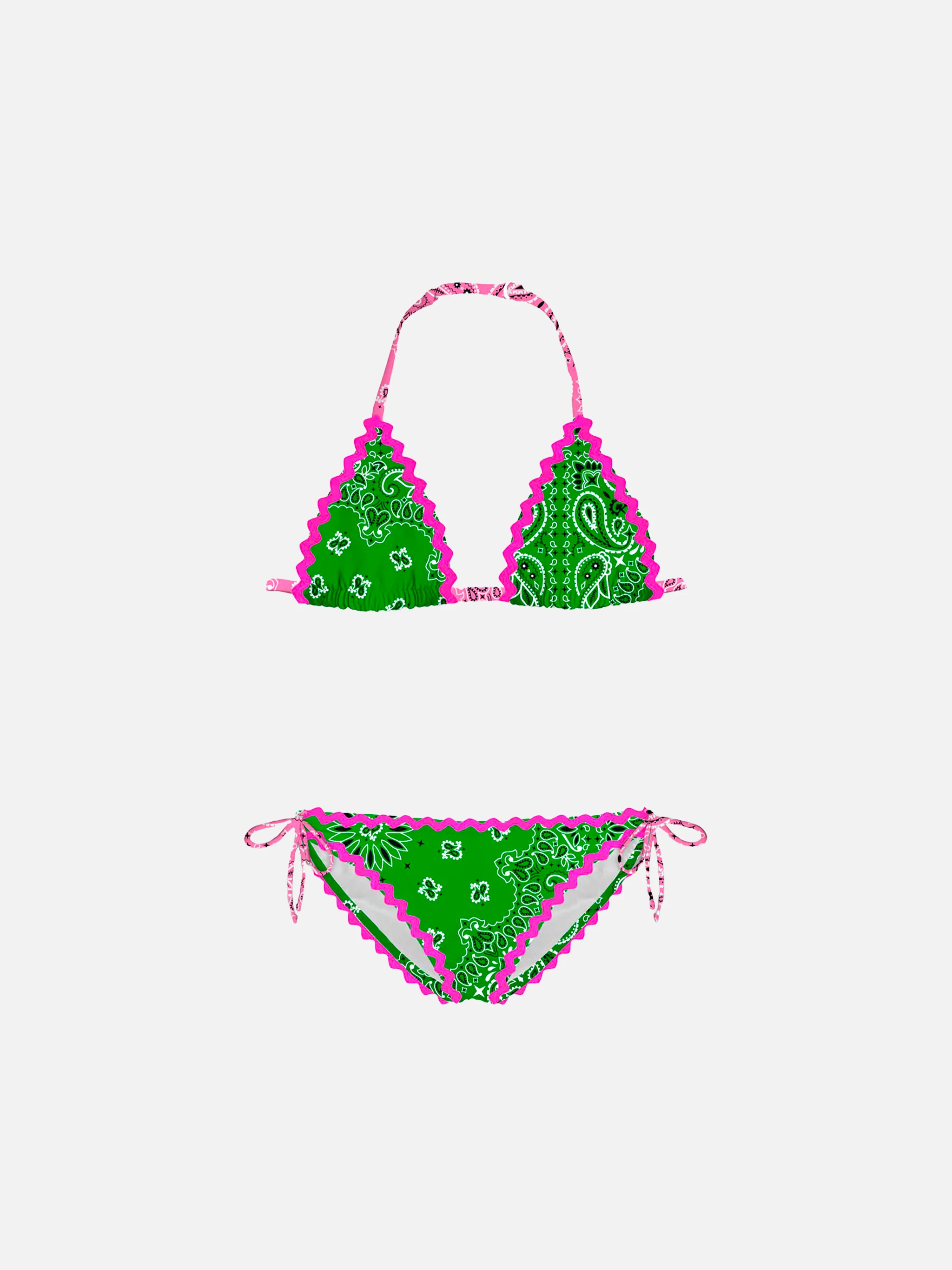 Bikini voor meisjes met bandana-print