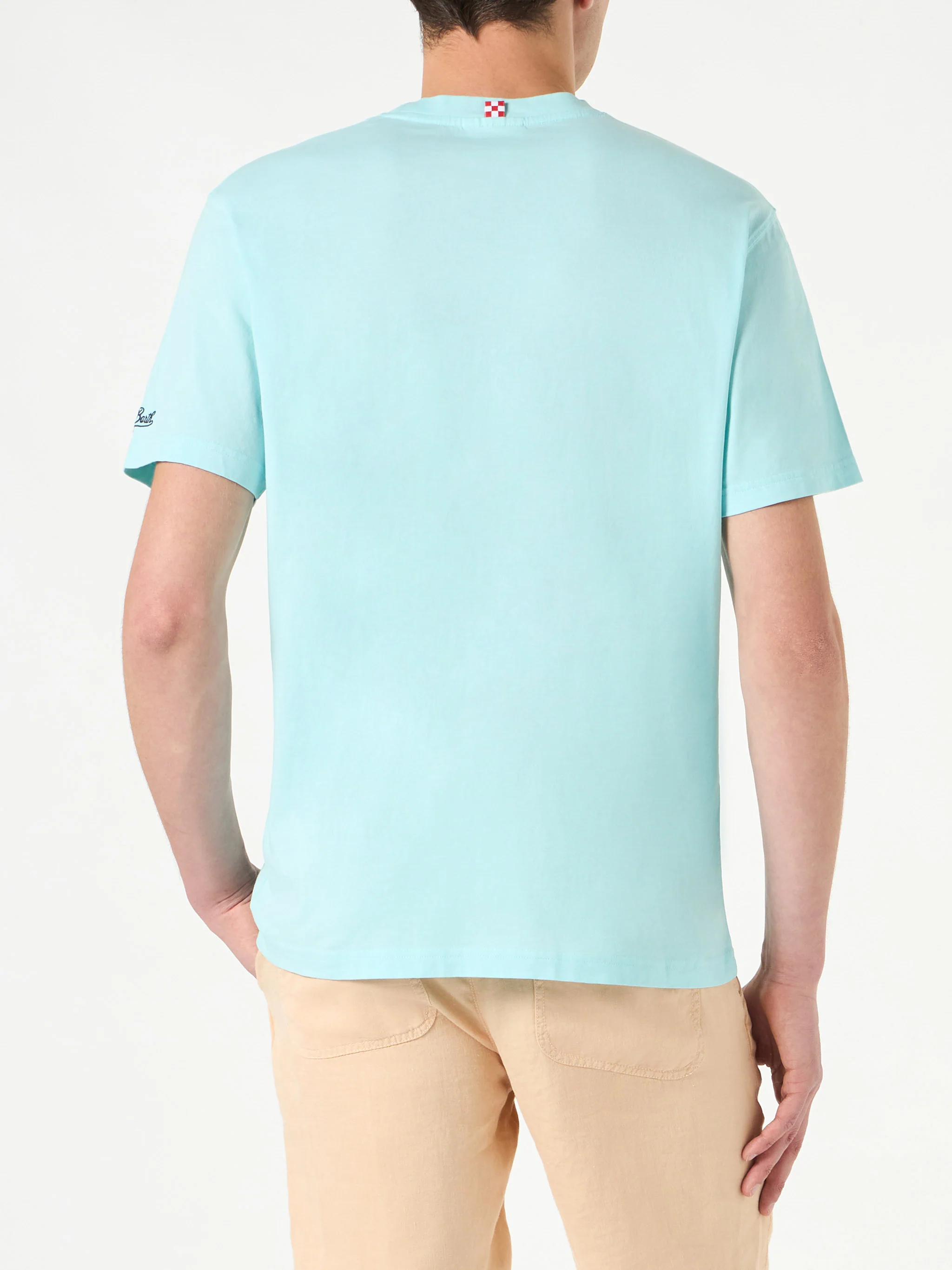 Katoenen heren-T-shirt met autoprint Forte dei Marmi