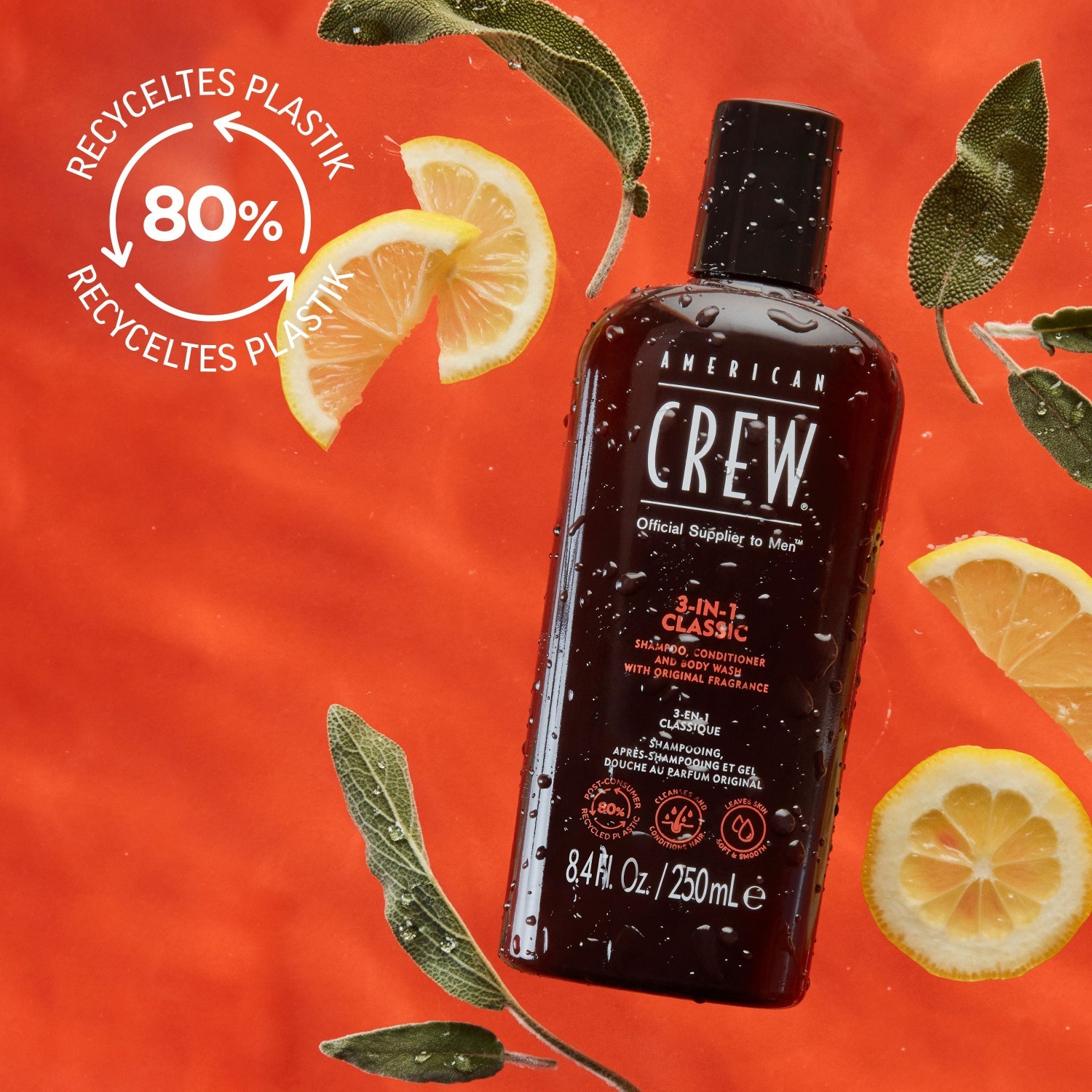 American Crew 3-u-1 klasični šampon - 250 ml