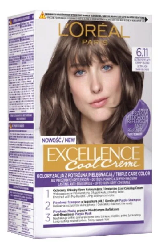 L’Oréal Excellence Farba do włosów Cool Creme 6.11