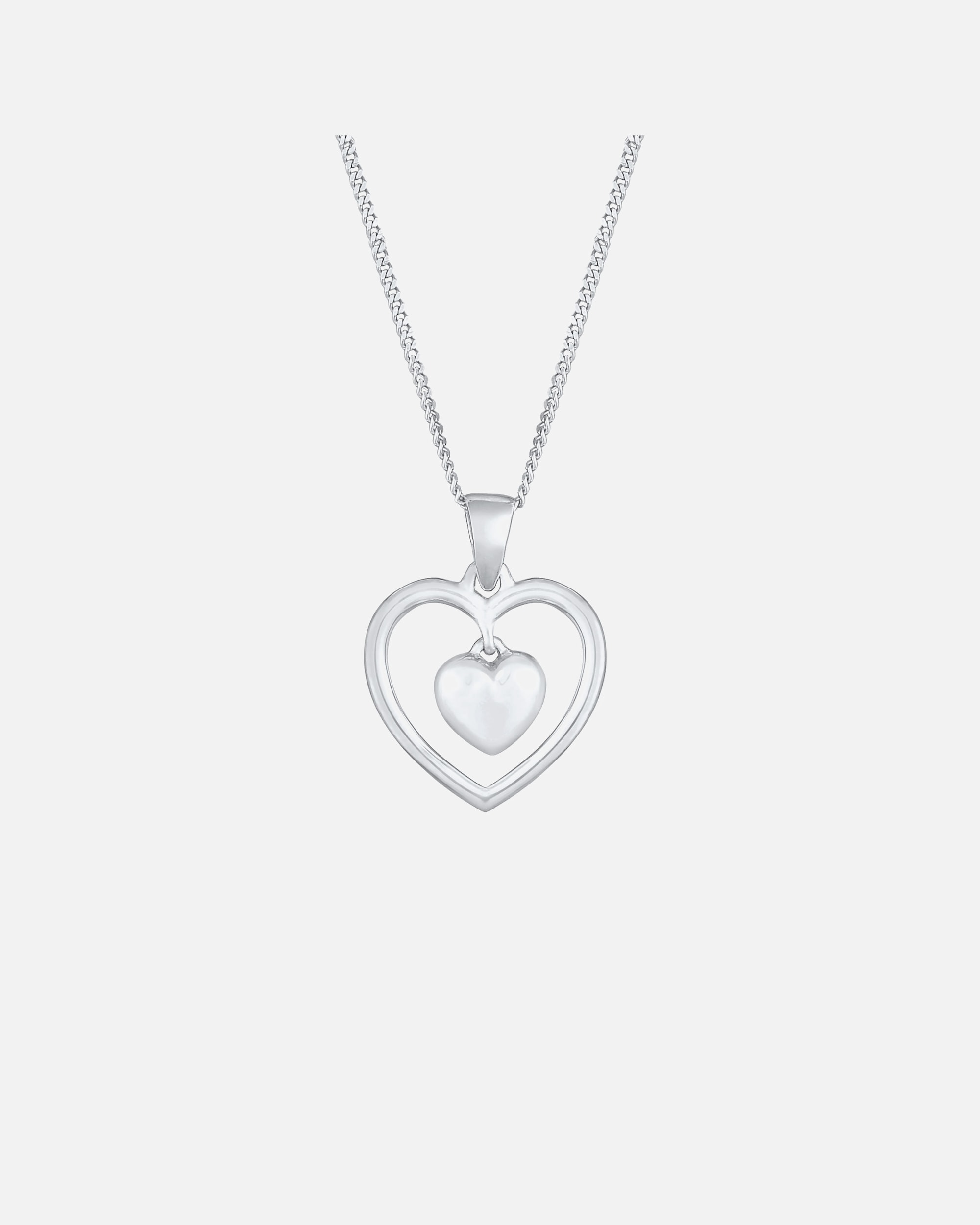 Nenalina Pendentif Coeur Femme Symbole d'Amour Tendance Découpé en Argent Sterling 925 Plaqué Or