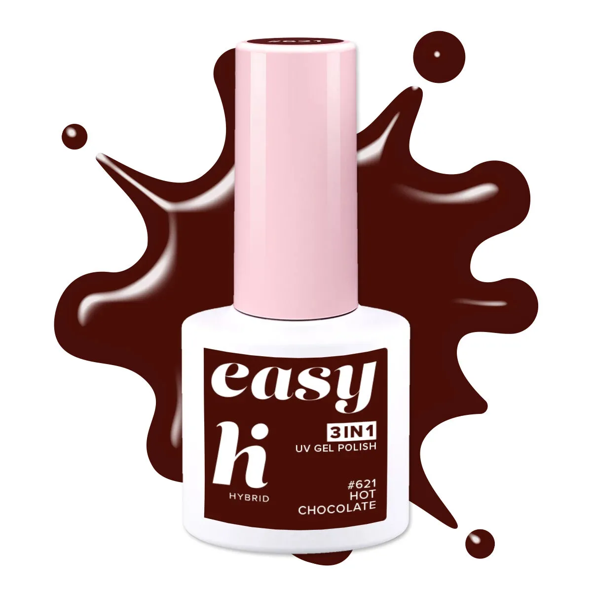 Hi Hybrid Lakier hybrydowy Easy 3w1, 621 Hot Chocolate