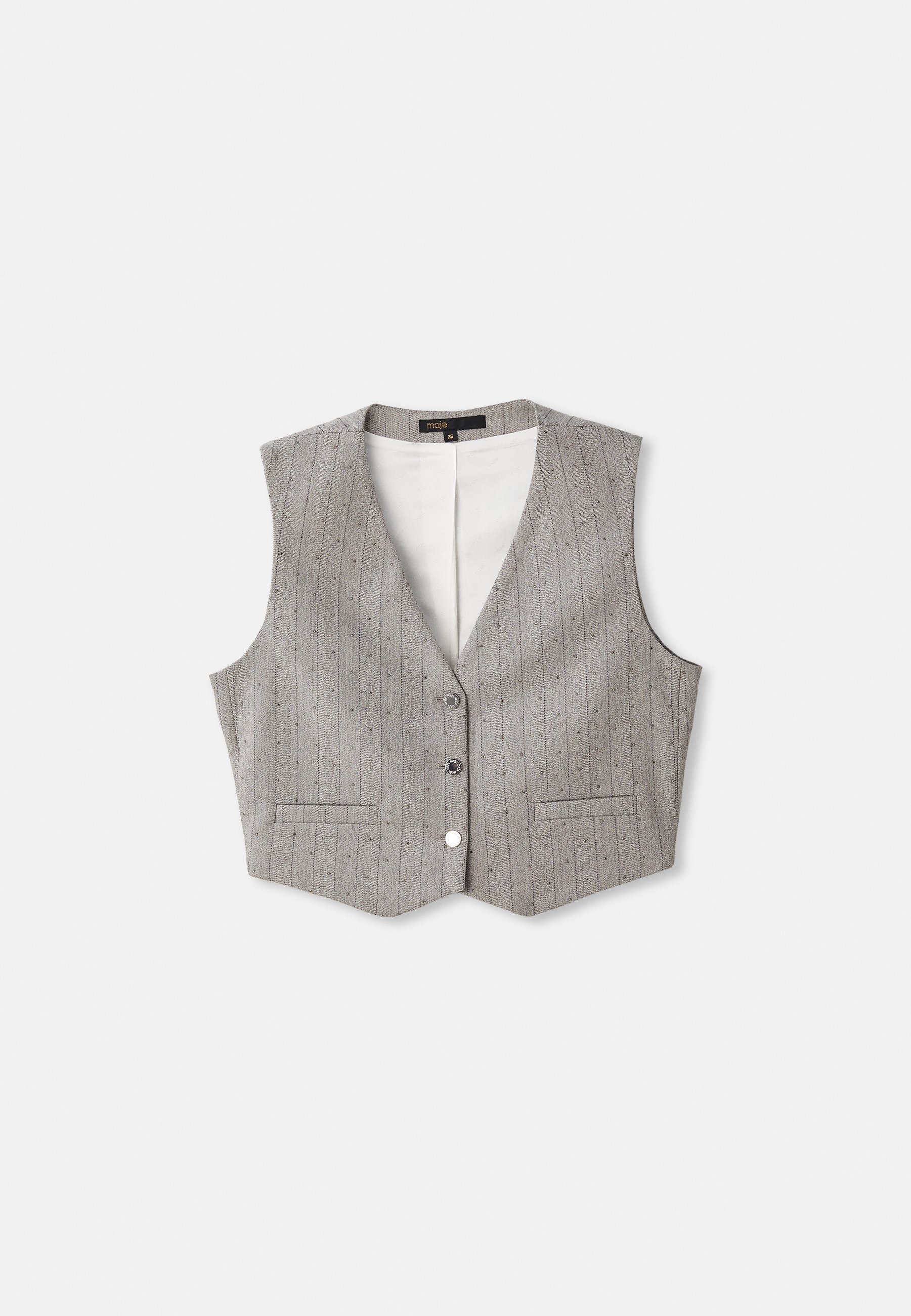 Maje LAFIL - Vest - gris clair
