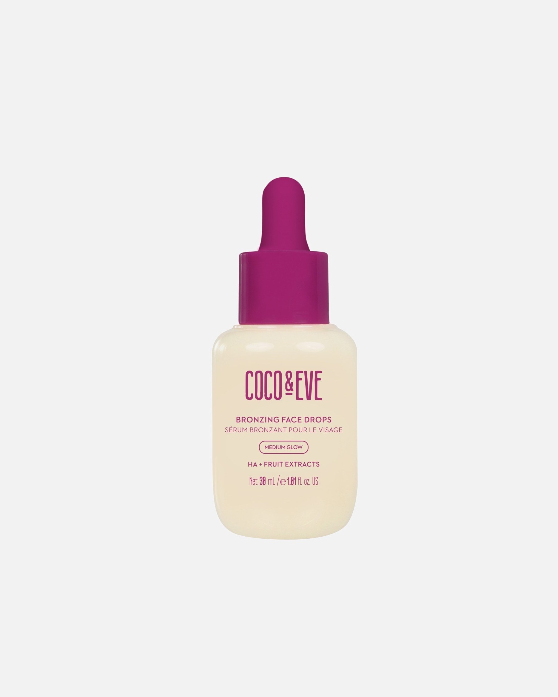 Coco & Eve samoporjavitvene kapljice za obraz Sunny Honey za bronasto porjavitev srednje porjavelosti - 30 ml