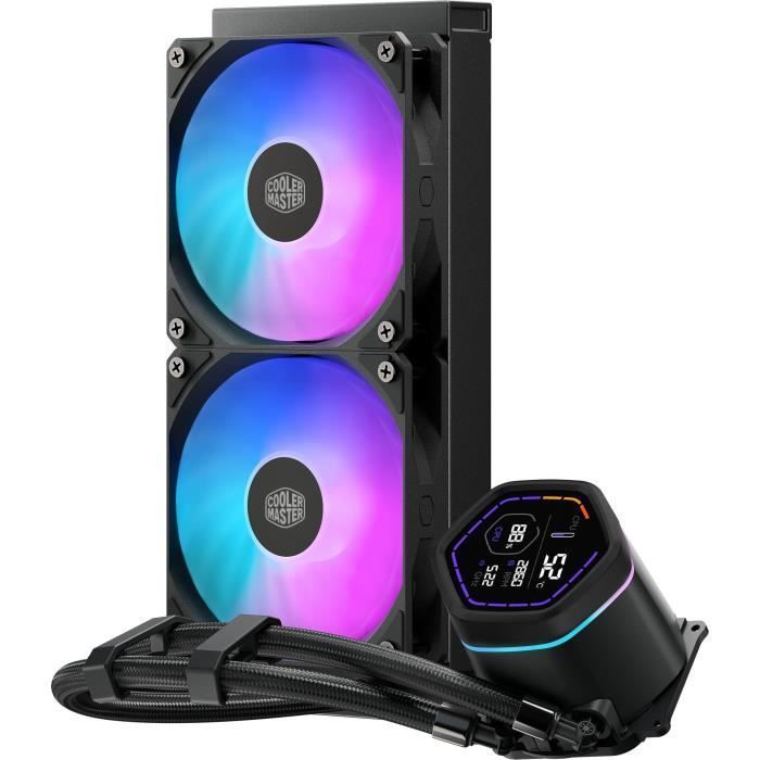 COOLER MASTER - MasterLiquid Core Nex Digital 240 Zwart ARGB - MLX-D24M-A18PA-RD - Waterkoeling - Ventilator Ø 120 mm