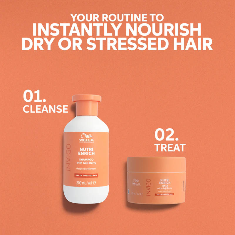 Shampoo Wella Professionals Invigo Nutri-Enrich para cabelos secos e danificados