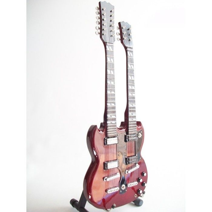 Jimmy Page Led Zeppelin Double Neck SG Miniature Guitar