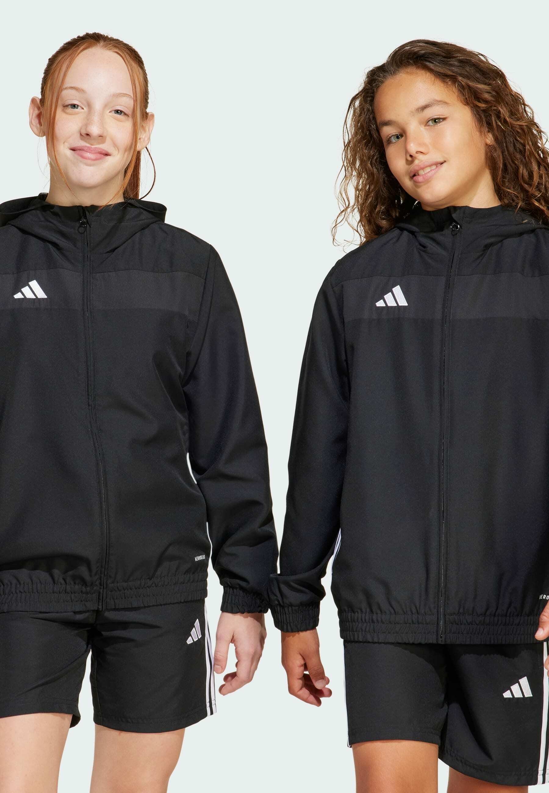 adidas Performance TIRO 25 ESSENTIALS WOVEN KIDS - Treeningjakk - mustvalge