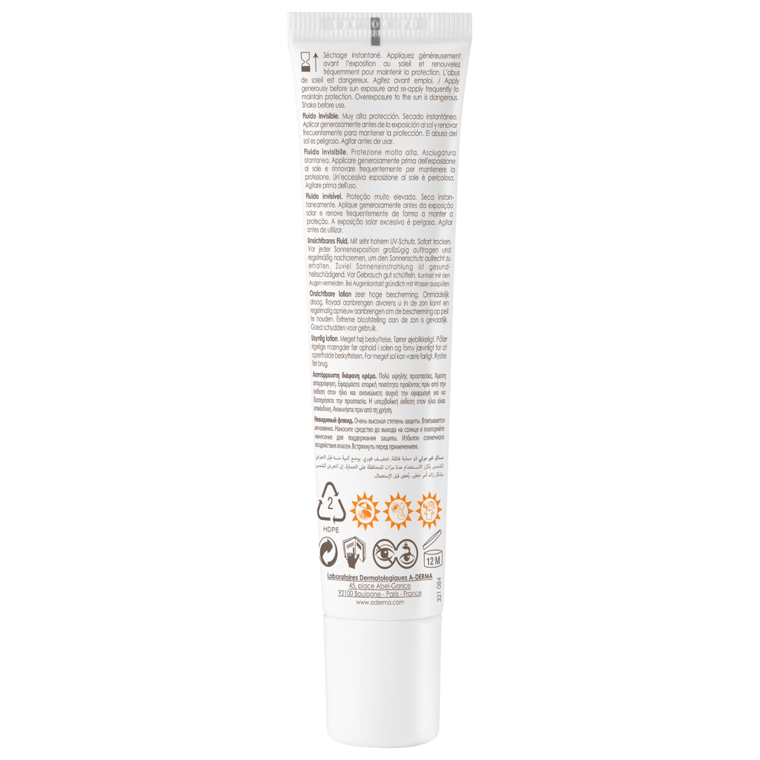 A-DERMA fluid za zaštitu od sunca SPF 50+ - 40 ml
