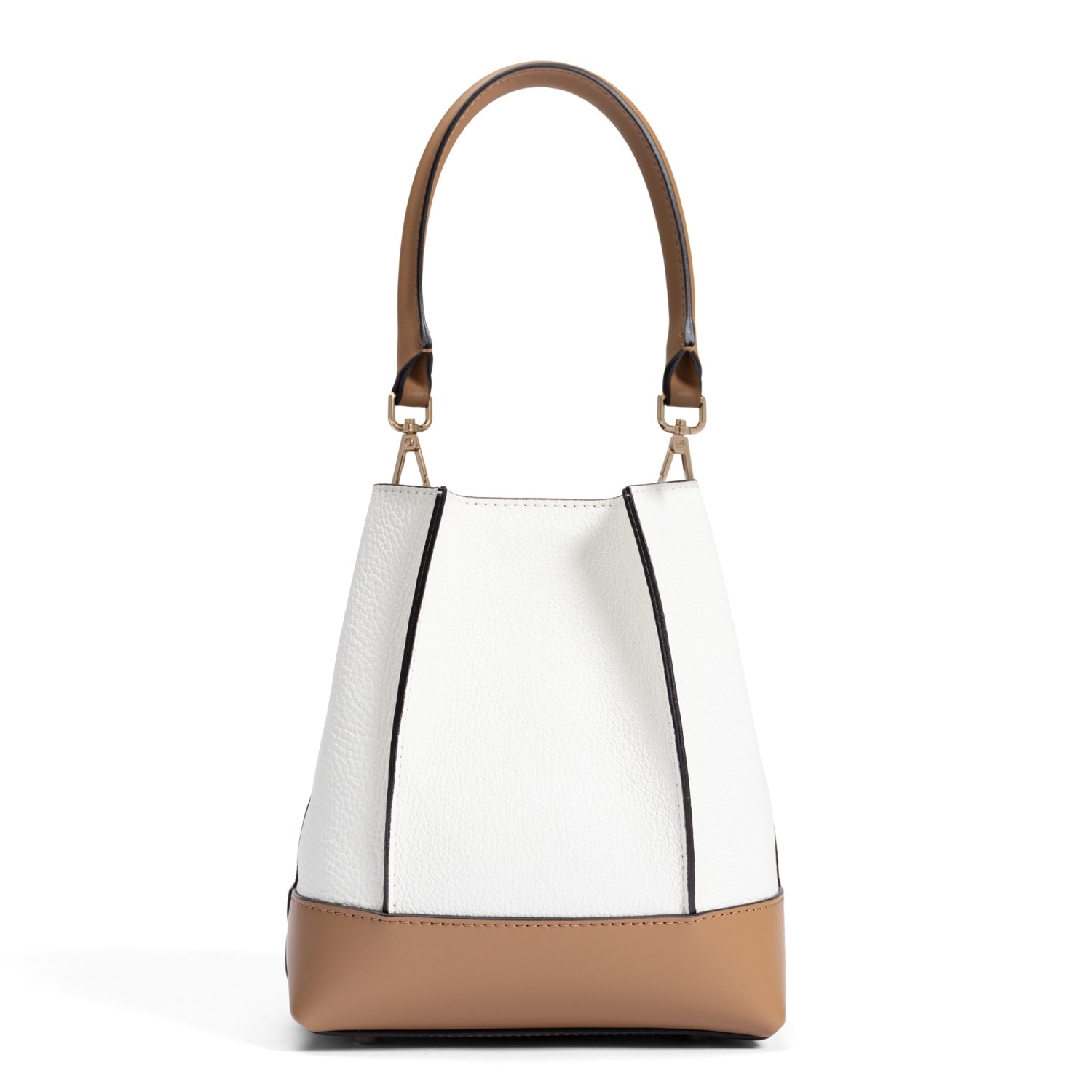 Sac à main Isabel Bernard Femme Forte Minette beige et marron - cuir de veau - IB21114
