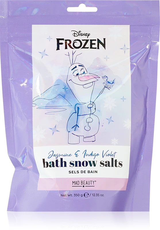 Kopalna sol z jasminom in ledenim kraljestvom Mad Beauty Frozen Olafa
