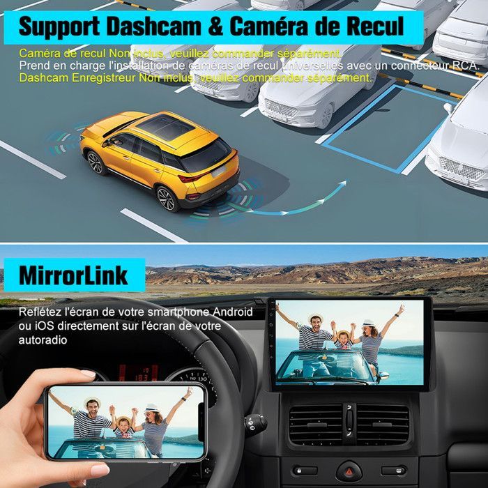 AWESAFE Autoradio Android 13 2Go+32Go pour Renault Clio Ⅲ 2005-2014 avec 9''écran Tactile Carplay GPS WiFi Bluetooth Android Auto