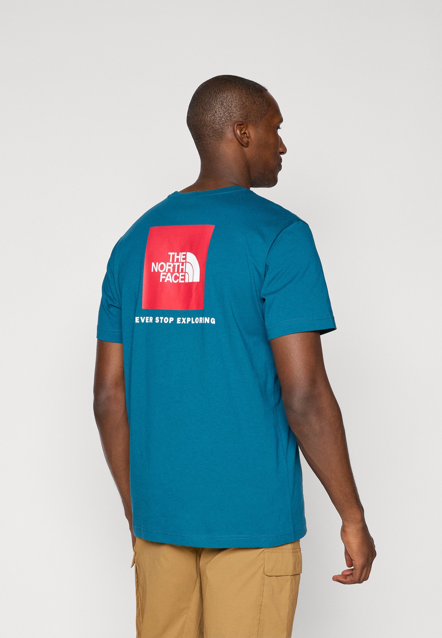 The North Face M SS BOX NSE TEE - T-shirt met print - minerale inkt/rood