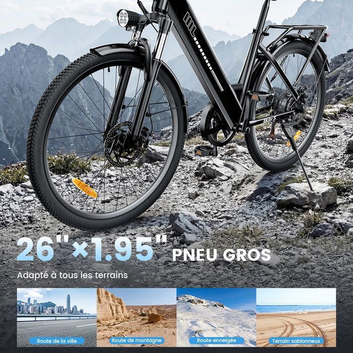 Bicicleta de montaña eléctrica para adultos AGILERIDE de 26