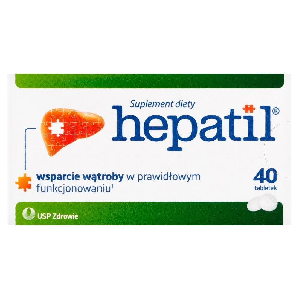 Hepatil, Suplement diety wspomagający pracę wątroby, 40 tabletek