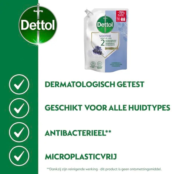 Dettol sproščujoči antibakterijski gel za umivanje z vonjem sivke, polnilo 500 ml