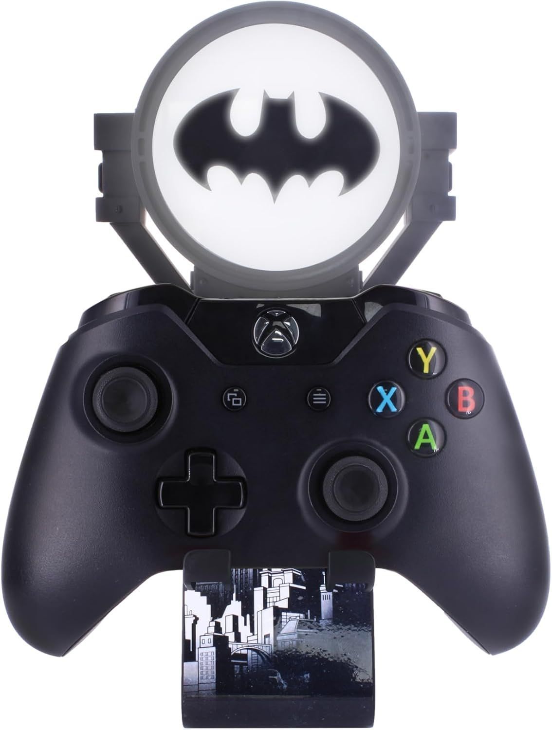 DC Comics Ikon Light Batman-Figur – EXQUISITE GAMING – Cable Guys – Halterung für Kopfhörer, Smartphone oder kleines Zubehör – 25 cm