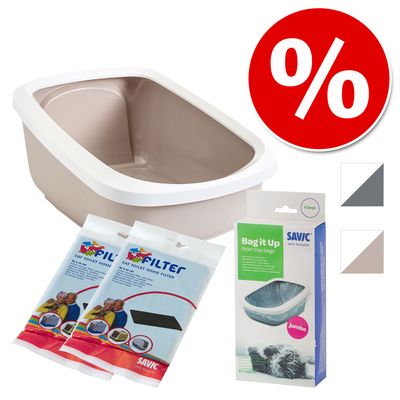 Savic Aseo Jumbo Katzentoilette mit hohem Rand – 67,5 cm