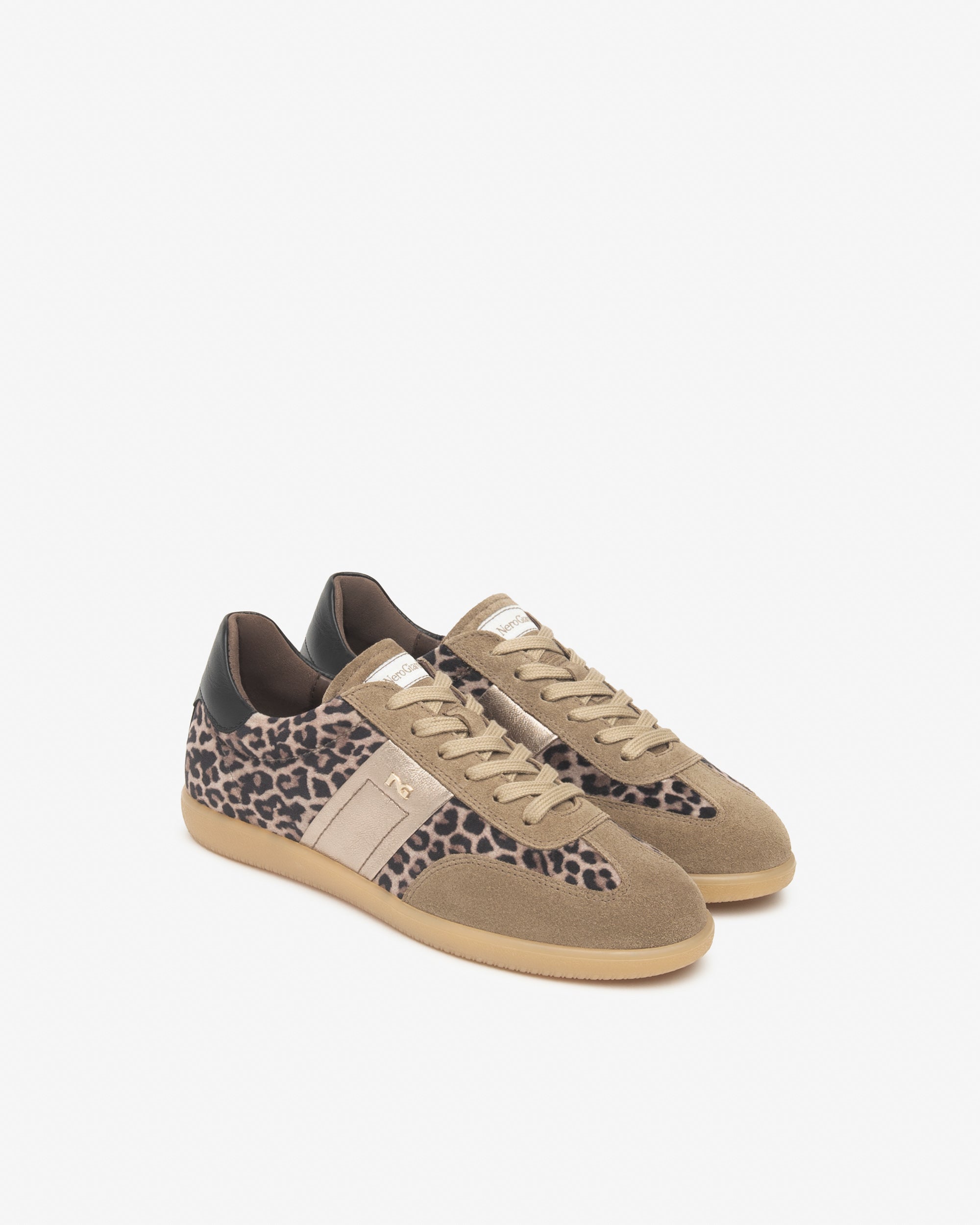  Damen-Sneaker aus Funktionsmaterial, Wildleder und Leder