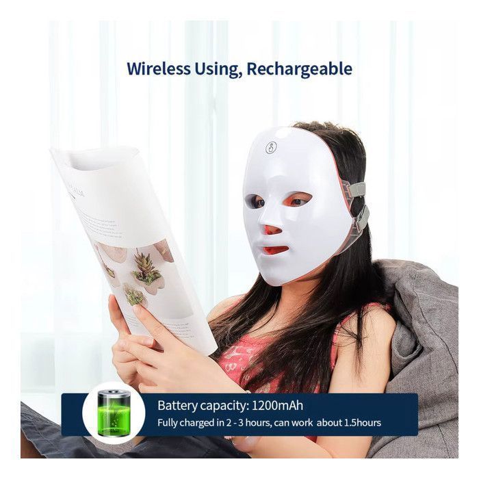 7-Color Anti-Aging LED Face Mask – Red Light Therapy, Anti-Wrinkle, Anti-Acne, Firming, At-Home Skincare