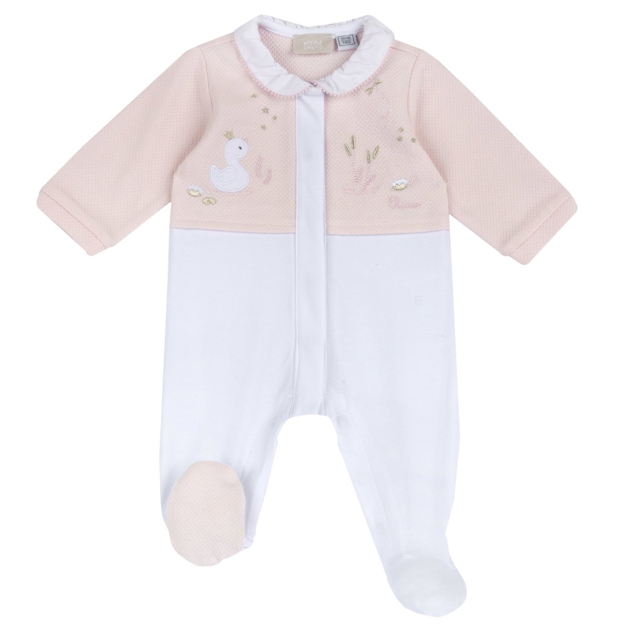 Pijama apertura frontal cisne