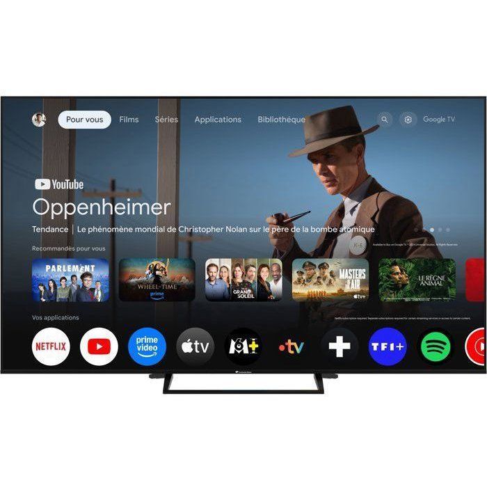 CONTINENTAL EDISON - CELED75SVQLD26B6 - TV QLED UHD 4K 75'' (189 cm) - SMART GOOGLE - 3xHDMI - 2xUSB