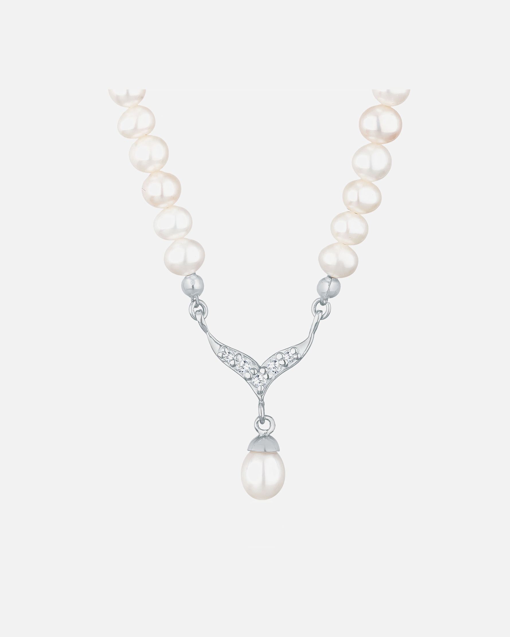 Elli PERLU  Perle de Culture d'Eau Douce Zircone Femme (925/1000) Argent