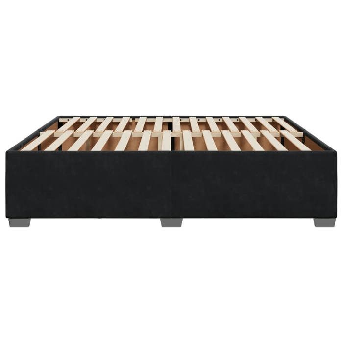 Cama doble CHIC para adultos - 180x200 cm. Estructura de cama negra de terciopelo de 180x200 cm. #Sara92127