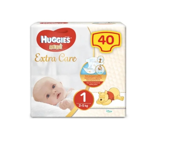 HUGGIES Huggies Extra Care Groß 40 Stück Größe 1