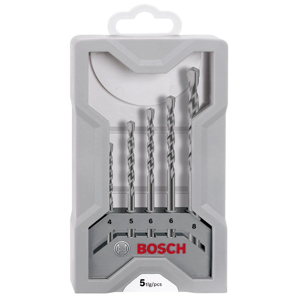 Bosch 4-8 mm Silbernes Stein-Schlagbohrer-Set – 5-teilig