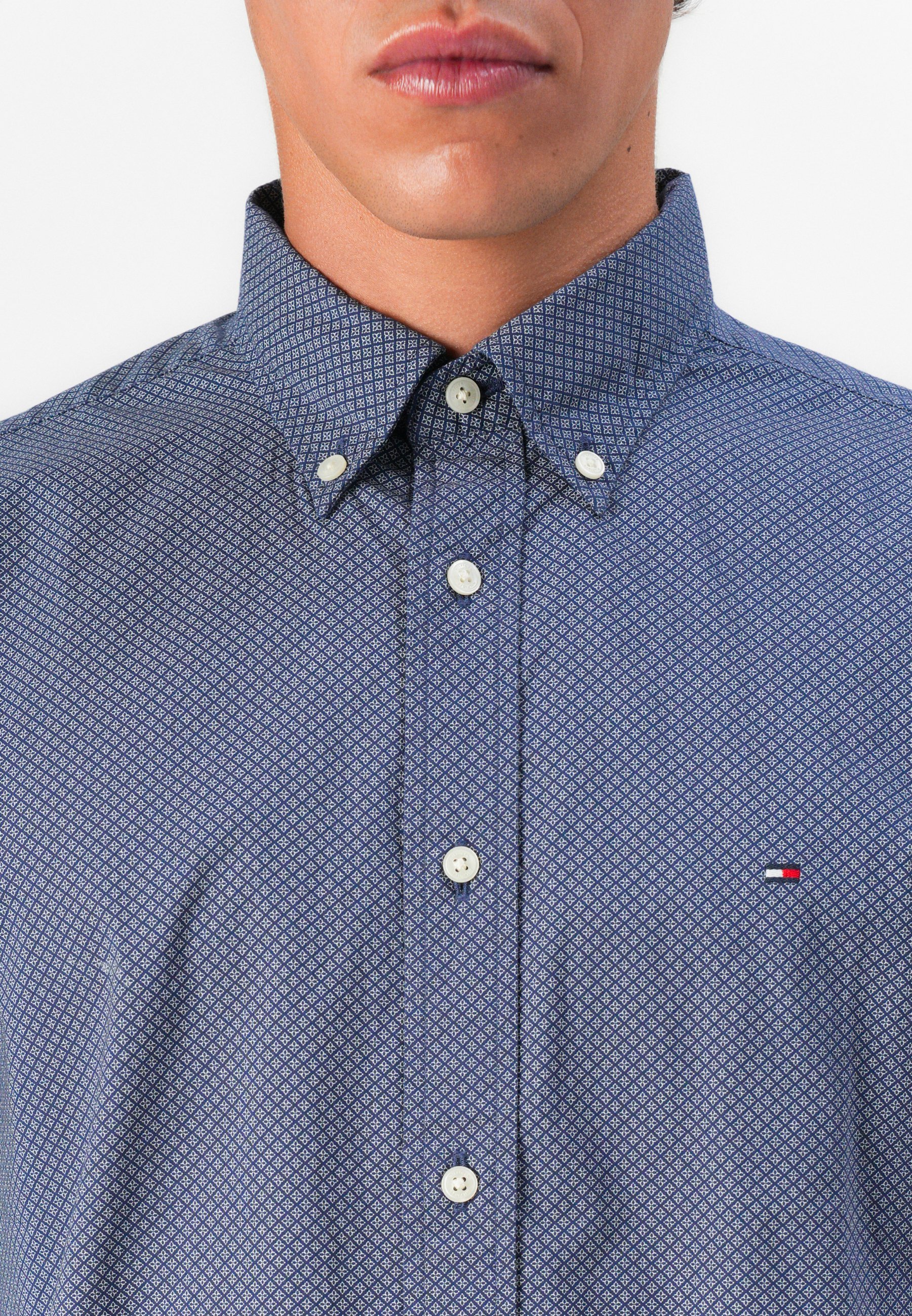 Tommy Hilfiger MICRO PRINT SHIRT - Skjorte - navy