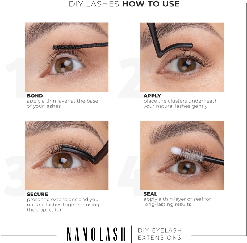 Nanolash DIY wimperverlengingen: wimperplukjes zonder knopen